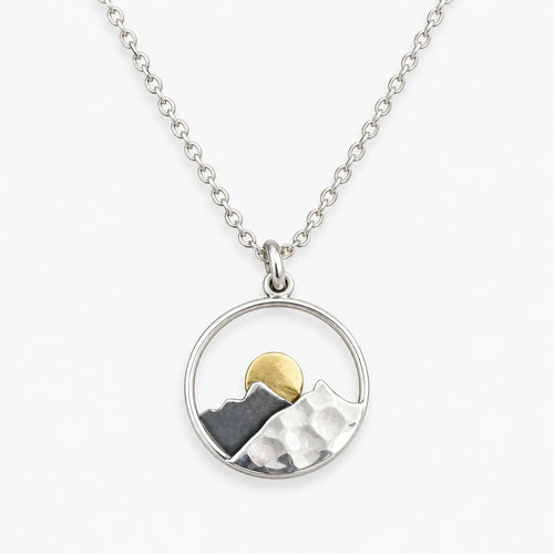Altivo - Adjustable Mountain Pendant Necklace Wearing On Hikes, Ski Days, Or Camping Trips