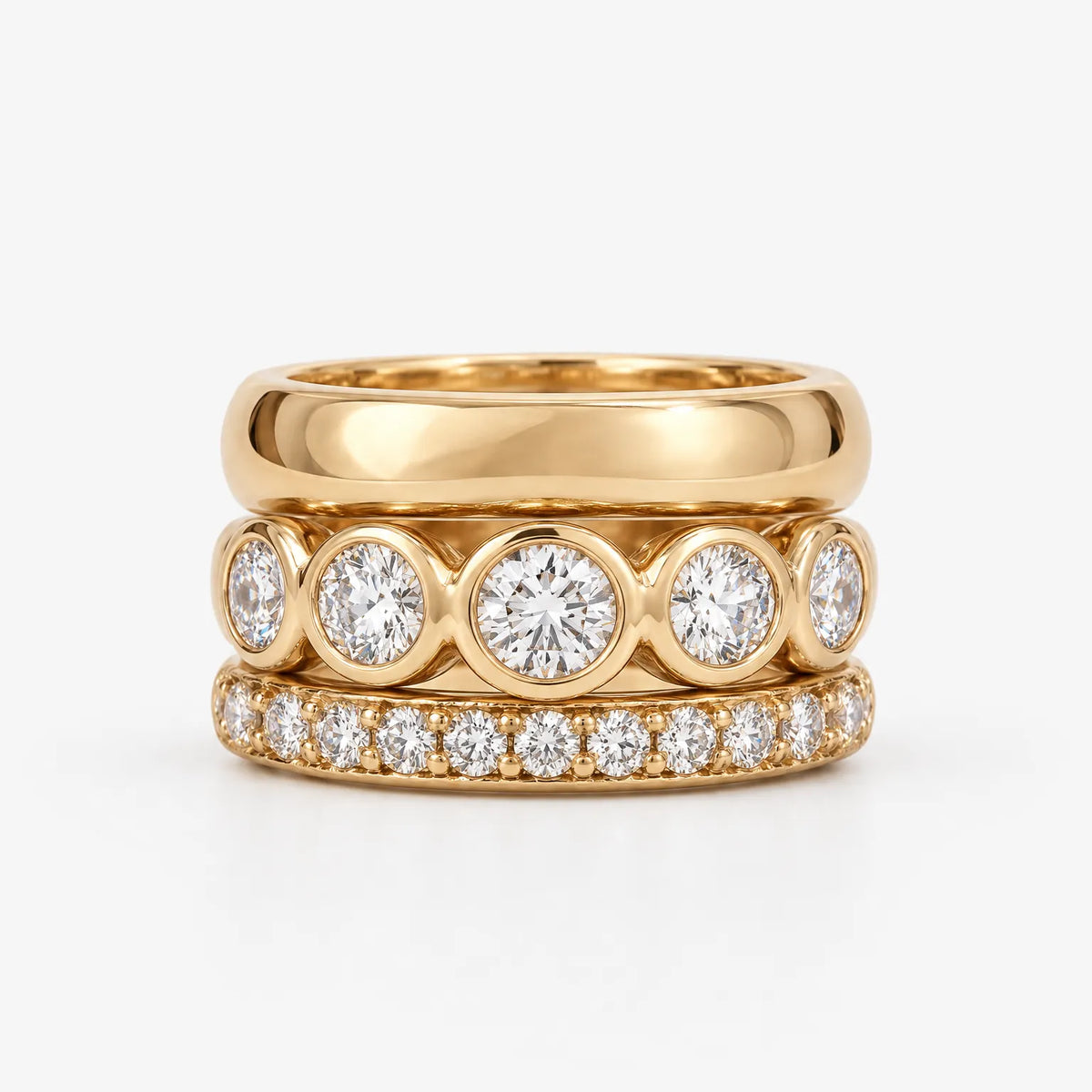 AuraStack - Embellished Ring Set Layering Everyday Jewelry