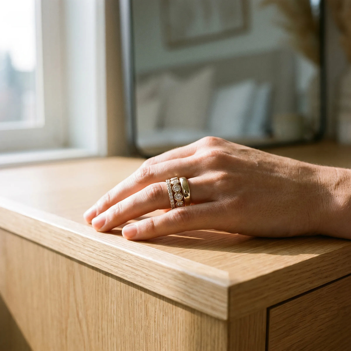 AuraStack - Embellished Ring Set Layering Everyday Jewelry