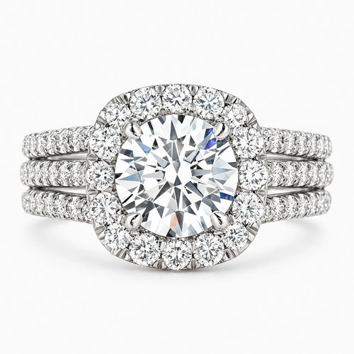 Auralis - Triple Pavé Band Statement Ring Elevating Everyday Outfits With Subtle Sparkle