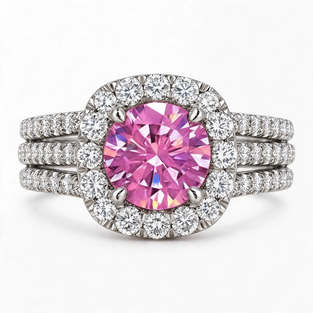 Auralis - Triple Pavé Band Statement Ring Elevating Everyday Outfits With Subtle Sparkle