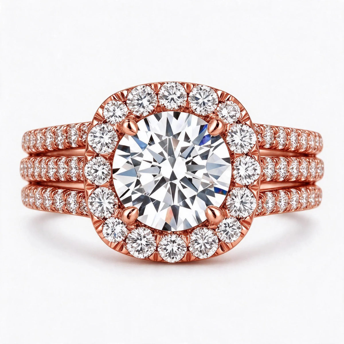 Auralis - Triple Pavé Band Statement Ring Elevating Everyday Outfits With Subtle Sparkle