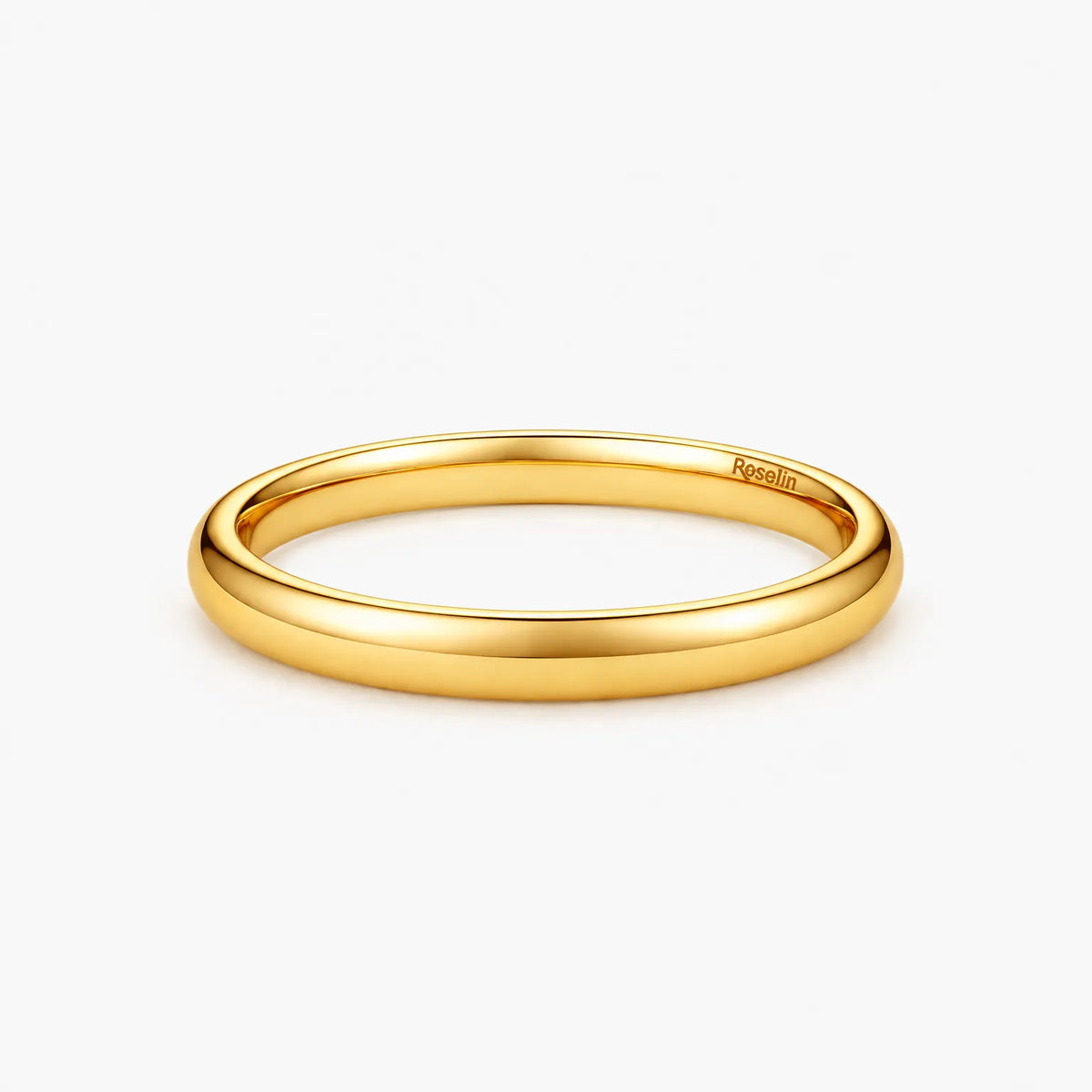 Aurelo - Polished Domed Wedding Band Ring Marking A Wedding Or Commitment