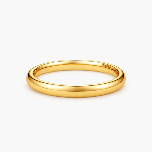 Aurelo - Polished Domed Wedding Band Ring Marking A Wedding Or Commitment
