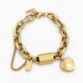 Avenelle - Chunky Chain Link Charm Bracelet Adding Visual Weight To Layered Wrist Stacks