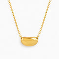 Brellio - Dainty Bean Pendant Necklace For Everyday Wear Adding A Simple Touch To Everyday Outfits