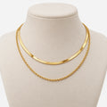 Brisca - Dainty Chain Necklace With Adjustable Length Wearing On Beach Days And By The Water