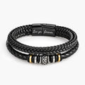 Brodalan - Double-Strand Braided Bracelet With Engraved Clasp Wear It Every Day With Casual Or Dressy Outfits