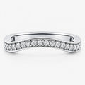 Calivo - Curved Half Eternity Ring For Stacking Stack It With Other Rings For A Layered Look
