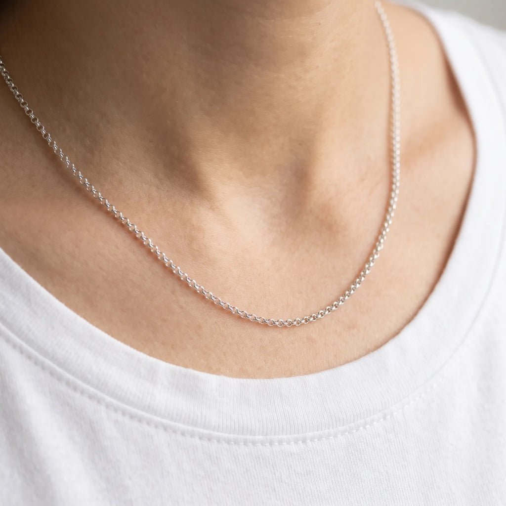 Calvena - Everyday Chain Necklace For Layering Wearing It Alone For Everyday Style