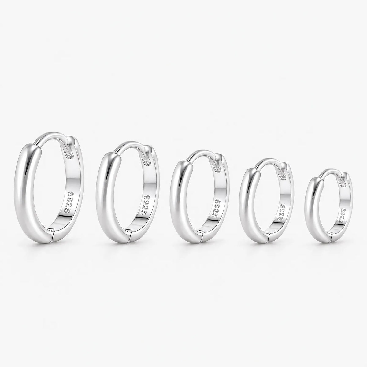 Calvora - Polished Huggie Hoop Earrings Everyday Wear With A Clean, Simple Look
