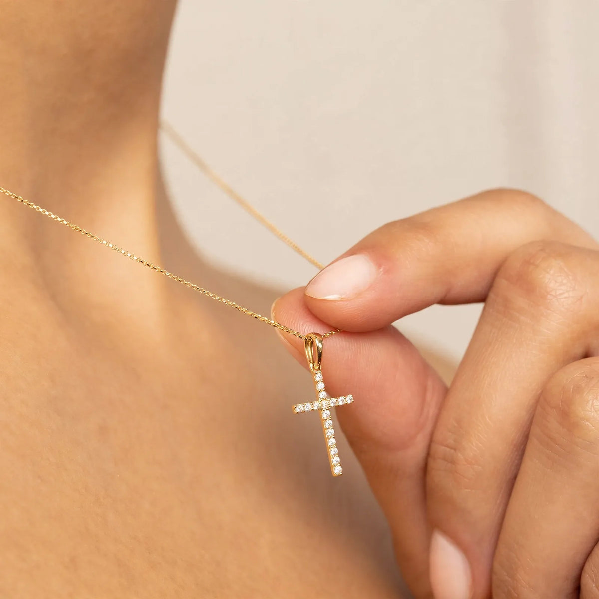 Cassime - Small Cross Pendant Necklace Wearing Every Day With A Plain Top Or Sweater