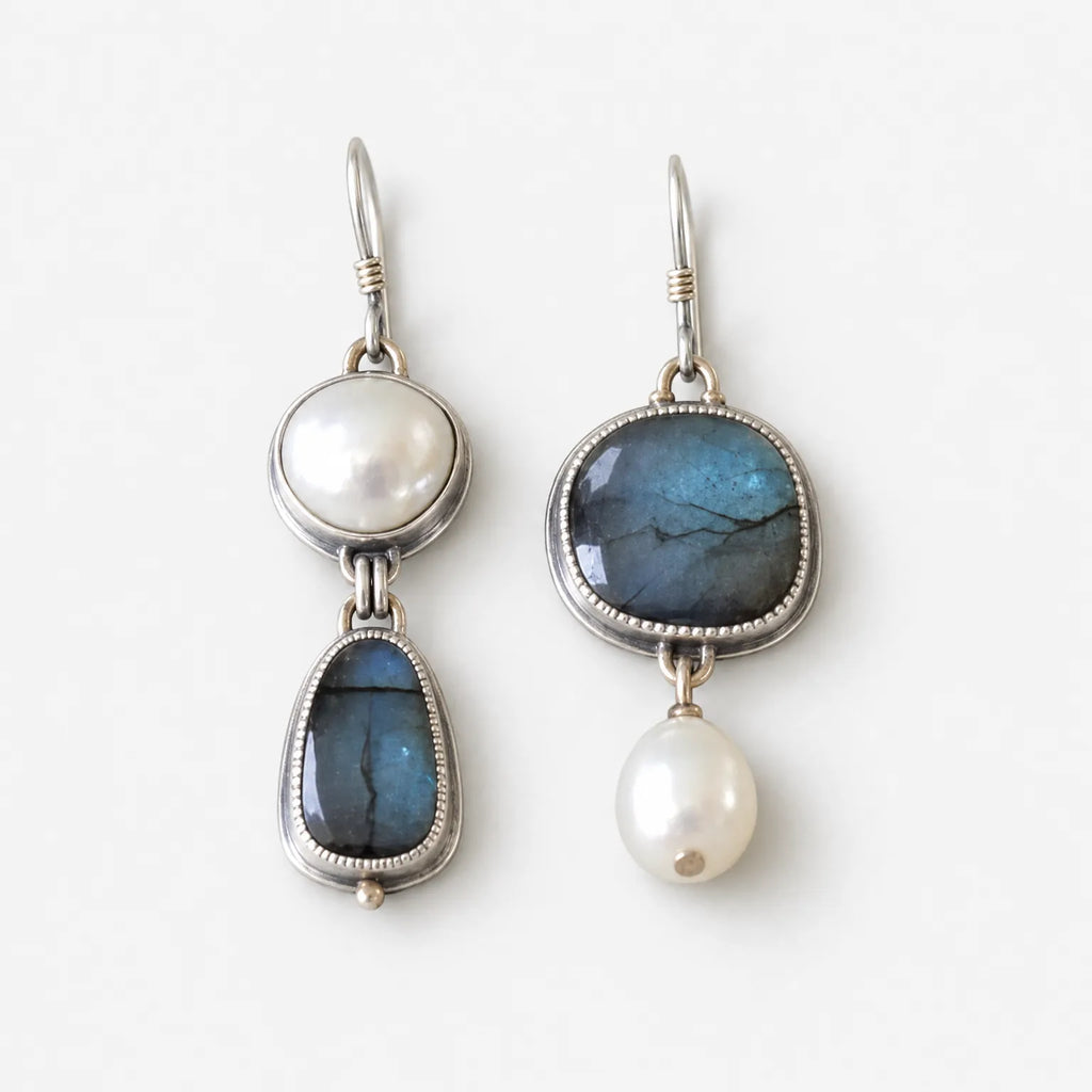 Celeste - Asymmetrical Dangle Earrings Adding Visual Interest