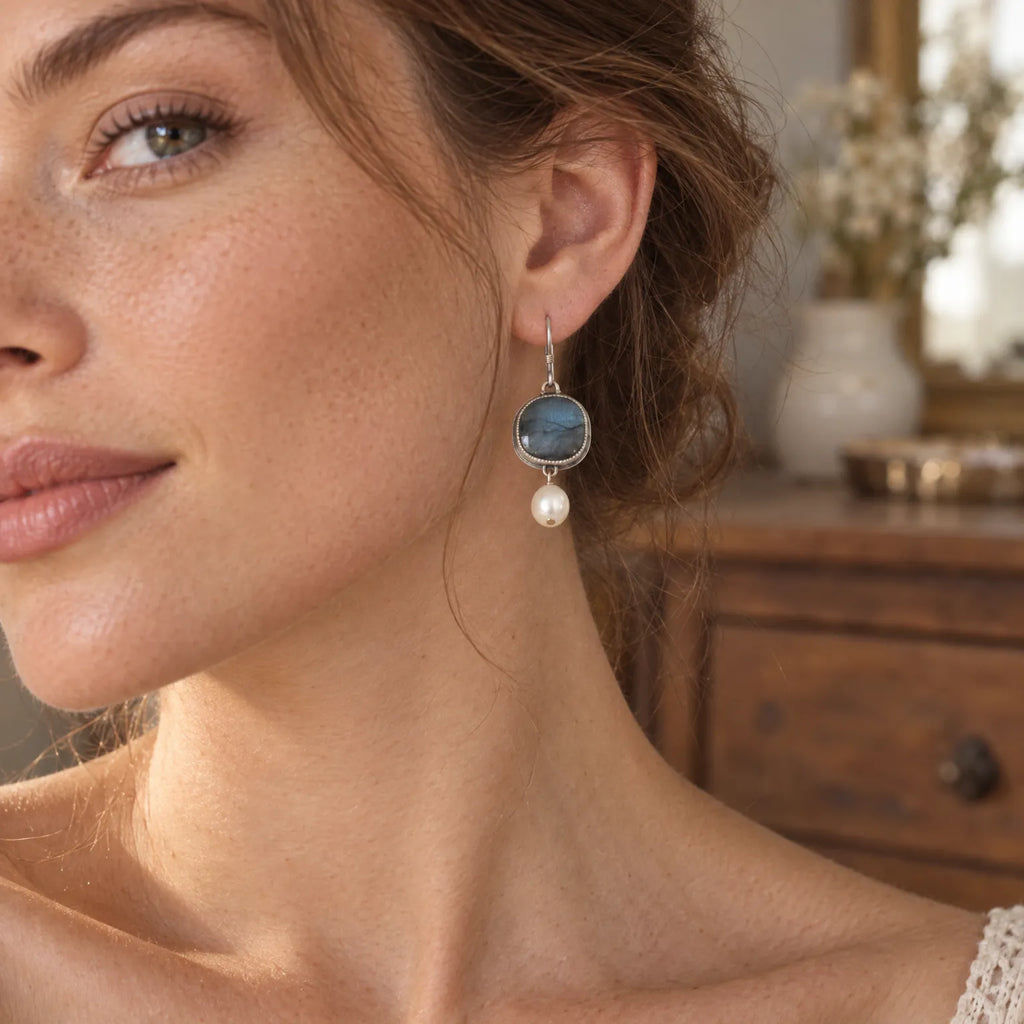 Celeste - Asymmetrical Dangle Earrings Adding Visual Interest