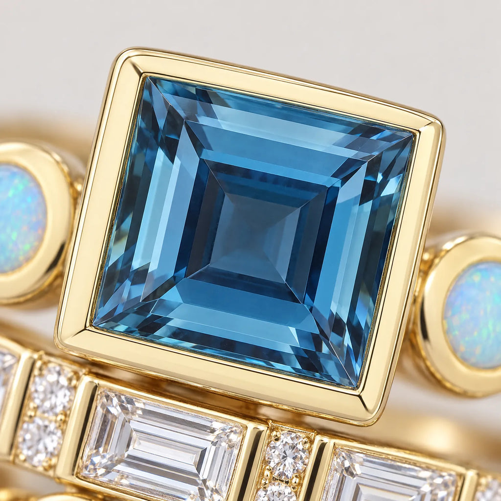 Celestia - Geometric Stackable Ring Set Stack For Impact
