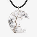 Crescora - Tree-Of-Life Crescent Pendant Necklace Adding A Simple Touch To Everyday Outfits