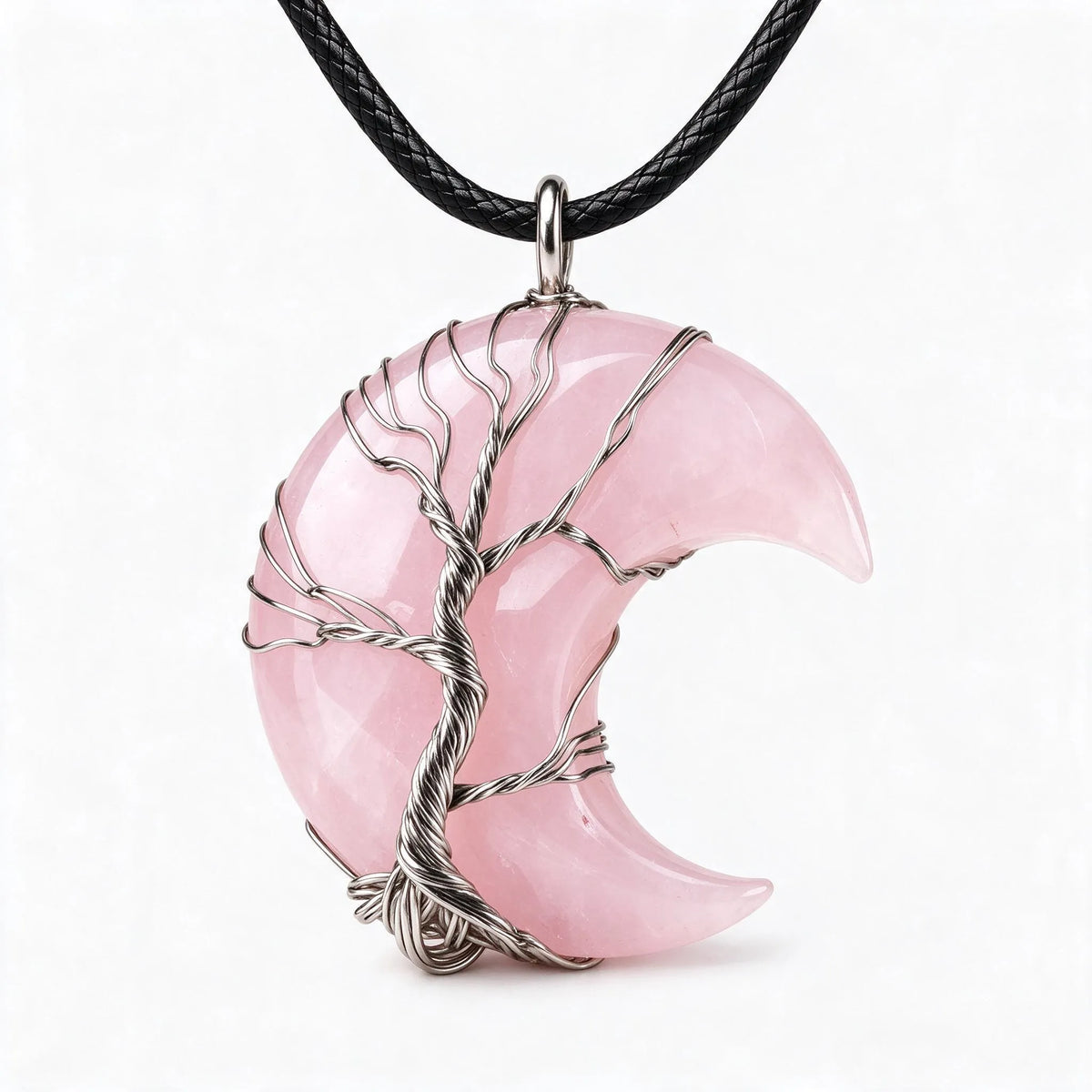 Crescora - Tree-Of-Life Crescent Pendant Necklace Adding A Simple Touch To Everyday Outfits