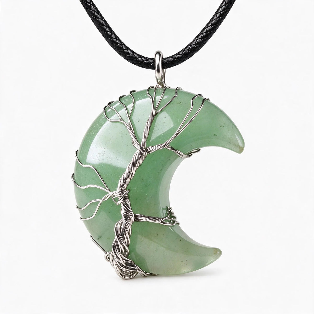 Crescora - Tree-Of-Life Crescent Pendant Necklace Adding A Simple Touch To Everyday Outfits