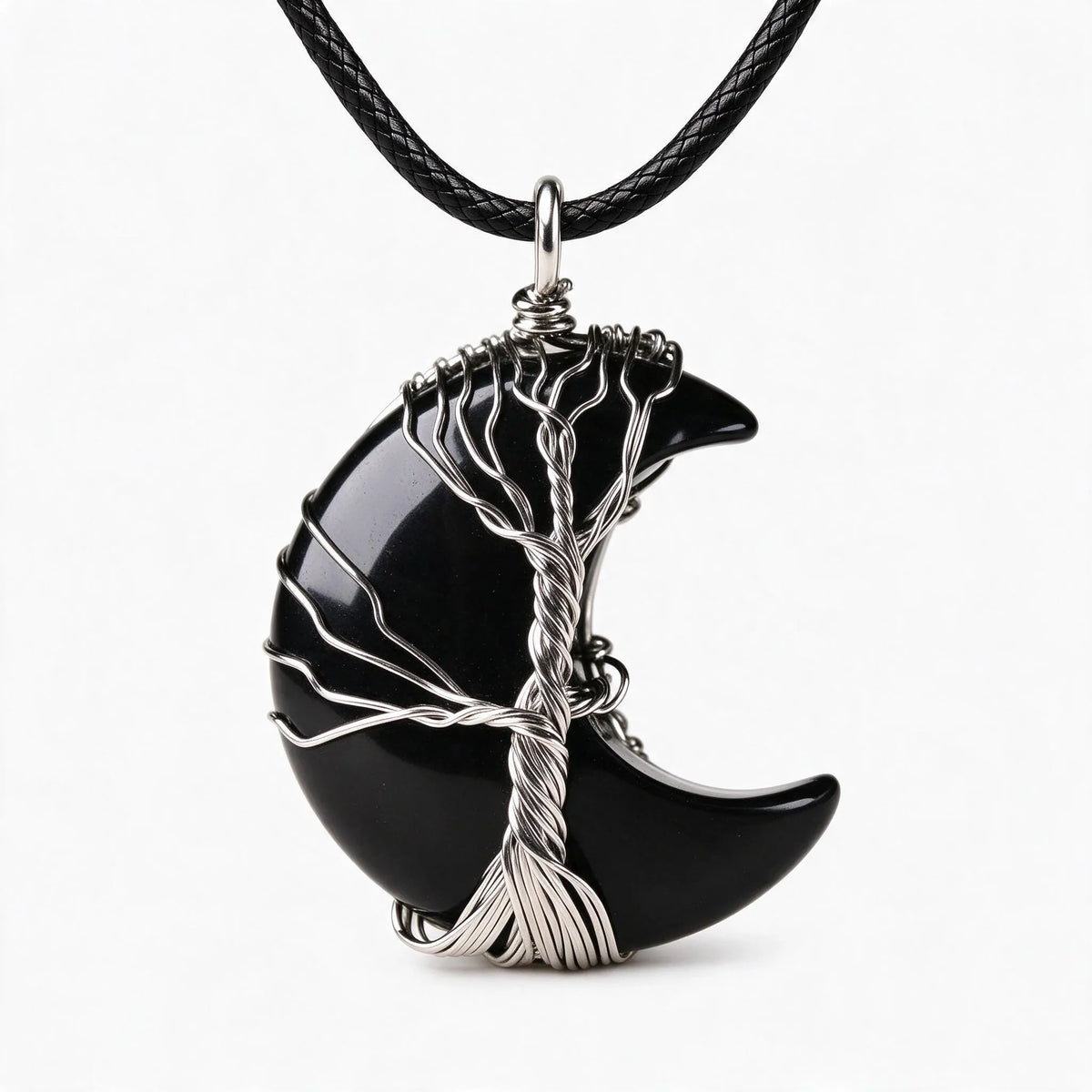 Crescora - Tree-Of-Life Crescent Pendant Necklace Adding A Simple Touch To Everyday Outfits