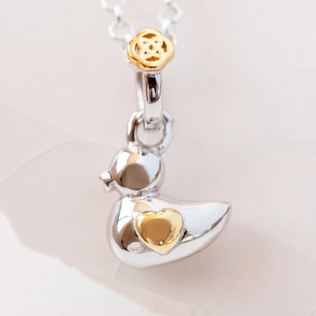 Dorvane - Small Everyday Duck Pendant Necklace Wear It Every Day With Your Favorite Outfits