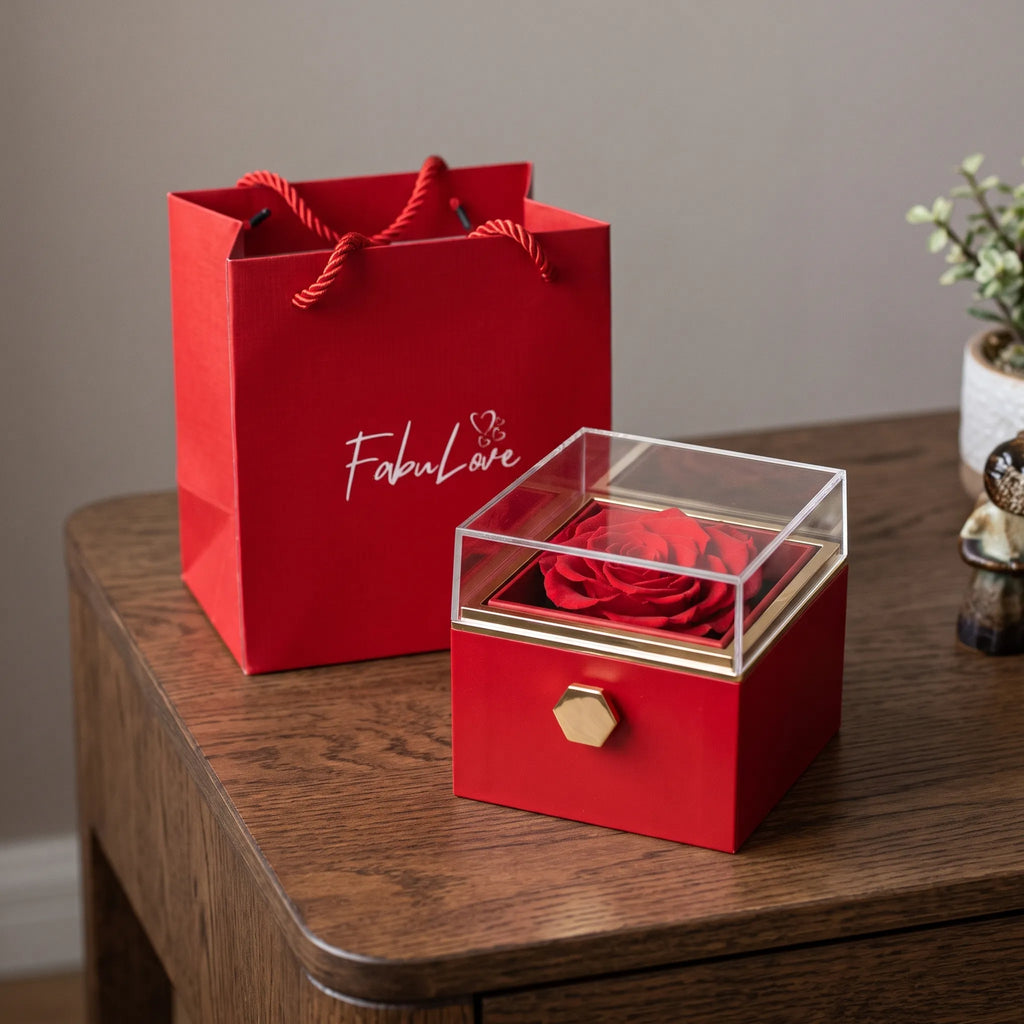 Florelle - Rose Gift Box With Hidden Surprise Giving A Thoughtful Gift For Birthdays, Anniversaries, Or Just Because