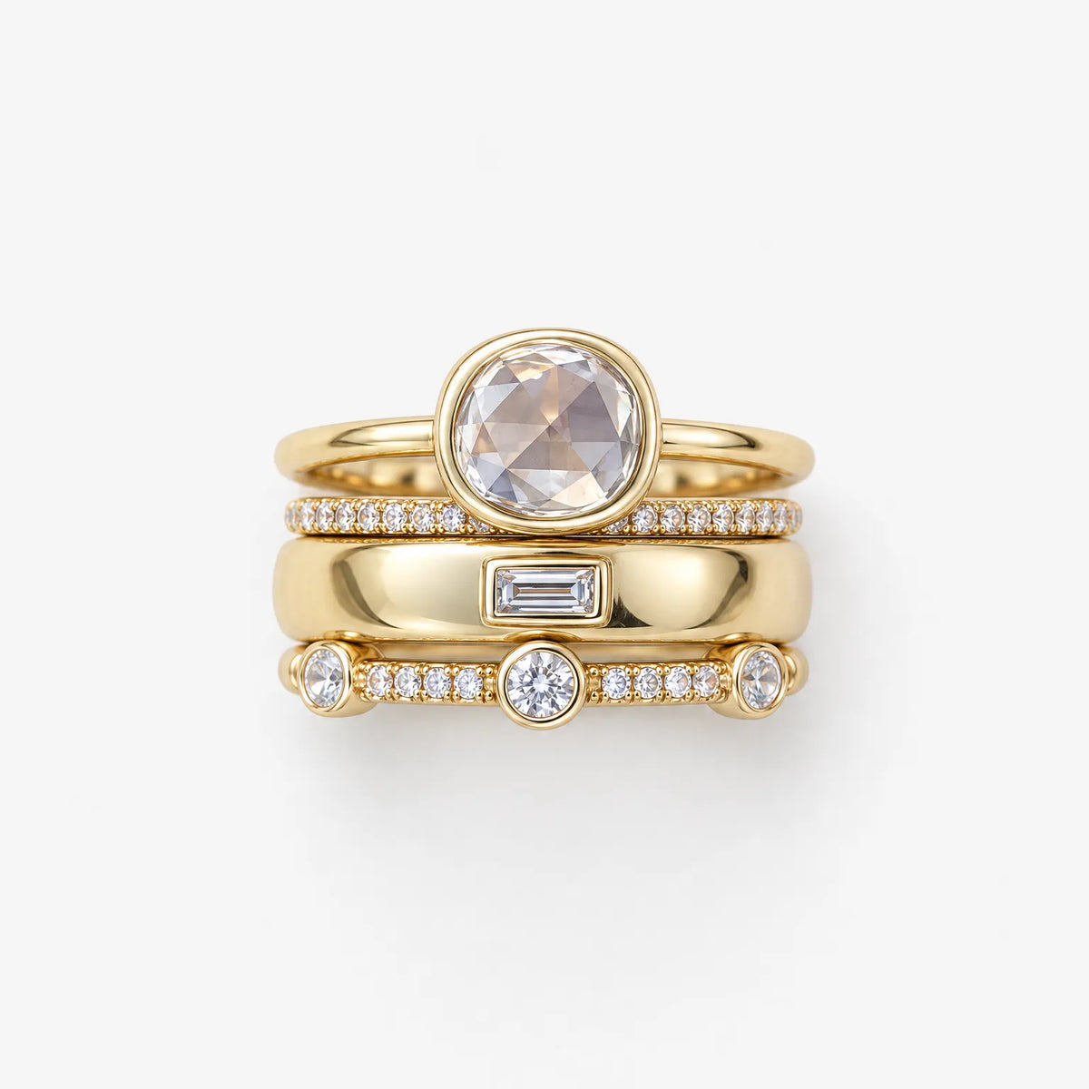 Glimra - Stackable Ring Set Elevating Everyday Outfits