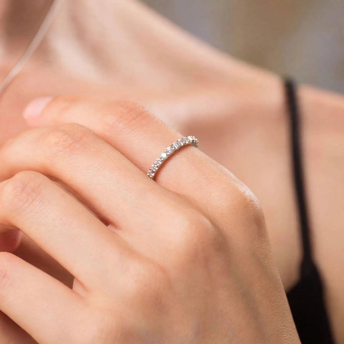 Kadimo - Skinny Stacking Ring For Layering Stacking It With Other Rings For A Layered Look