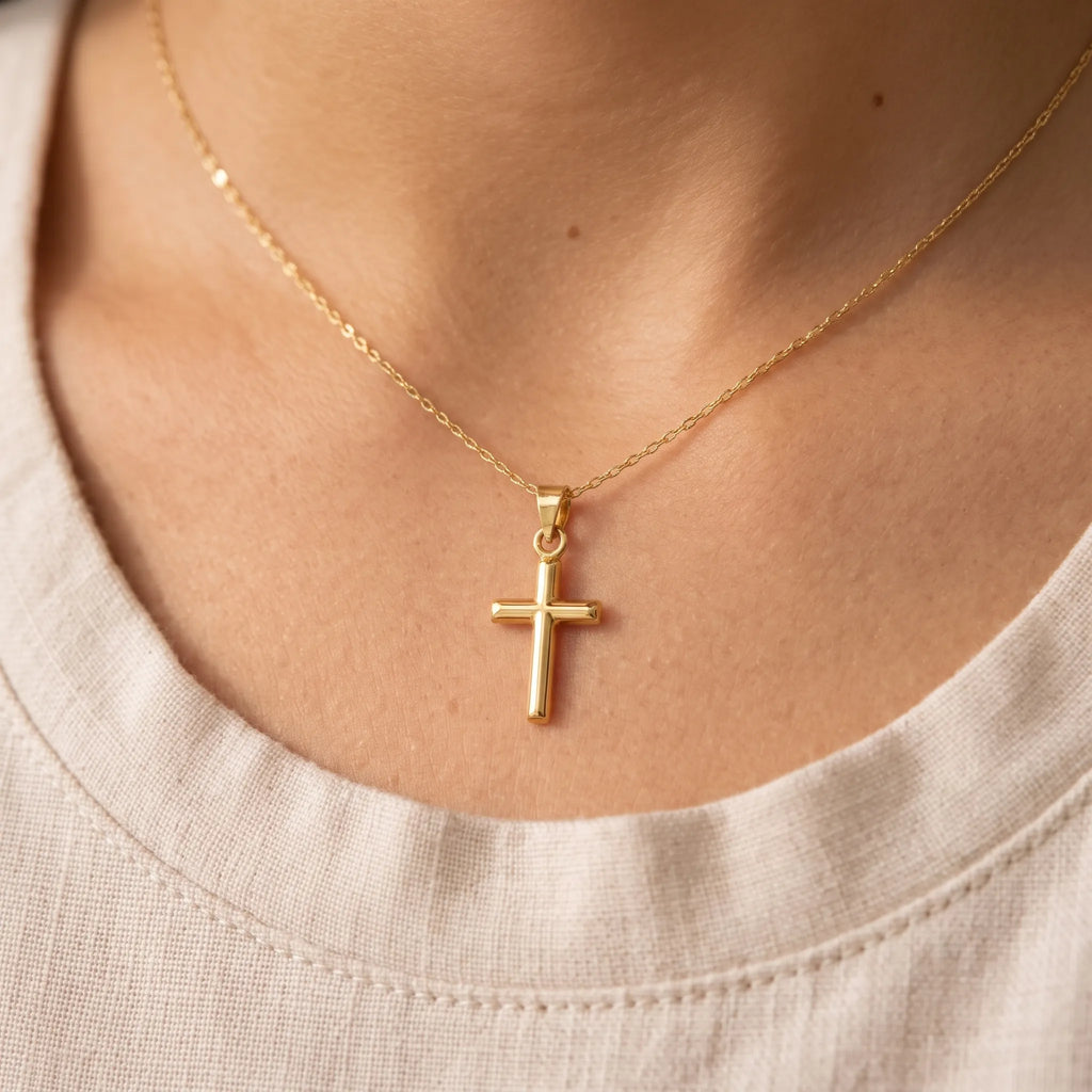 Kelmora - Simple Cross Pendant For Necklaces Wear It On A Chain As An Everyday Necklace