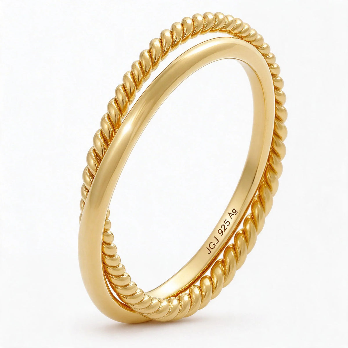 Kestrava - Intertwined Twist Band Ring For Women Wearing It Alone For A Simple Everyday Look