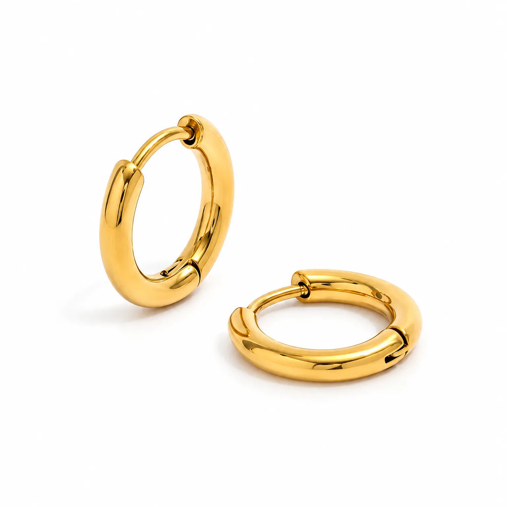 Kestrin - Hinged Snap Huggie Hoop Earrings Everyday Ear Styling With A Clean, Simple Look