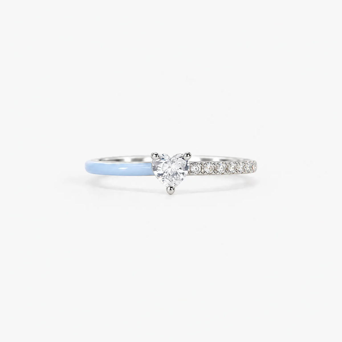 Kindra - Unisex Heart-Shaped Ring For Everyday Style Adding A Small Sparkle To Everyday Outfits
