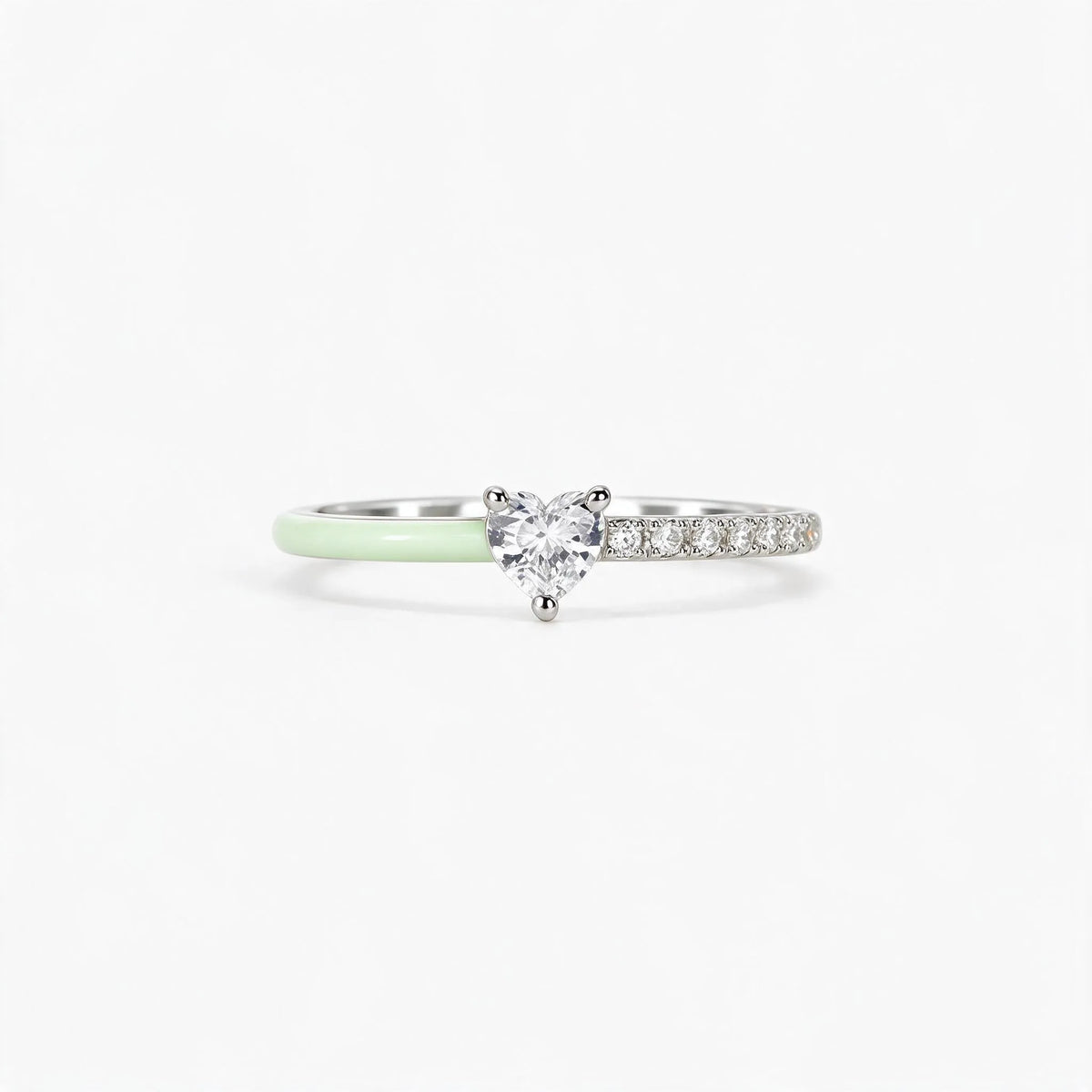 Kindra - Unisex Heart-Shaped Ring For Everyday Style Adding A Small Sparkle To Everyday Outfits