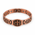 Kreston - Cross Motif Link Wrist Bracelet Accessorizing Everyday Casual Or Work Wear