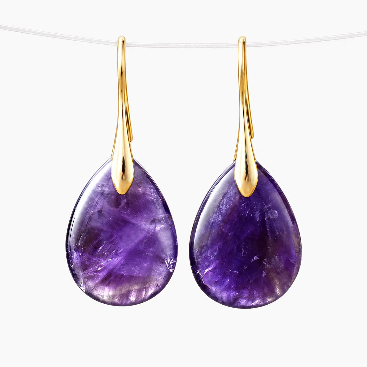 Lirune - Teardrop Dangle Earrings With Hook Closure Dressing Up A Simple Top For An Evening Out