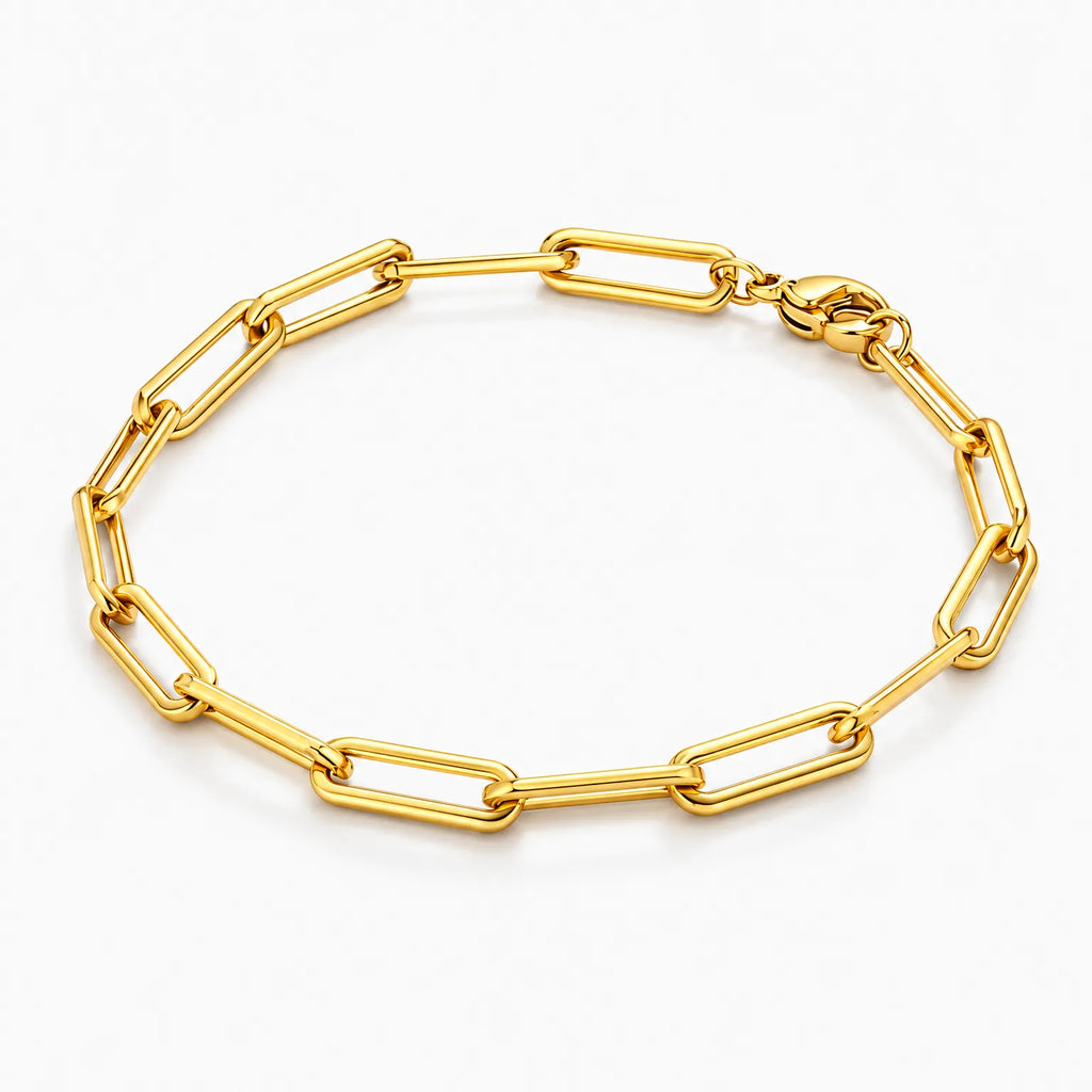 Lumaro - Retro-Inspired Minimalist Link Bracelet Everyday Wear With A Simple Outfit