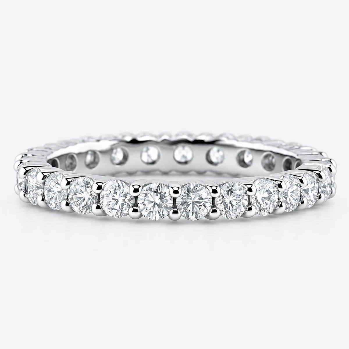 Lumavera - Pave-Set Stacking Ring For Everyday Wear Wear It Alone On Your Finger For A Simple Sparkle