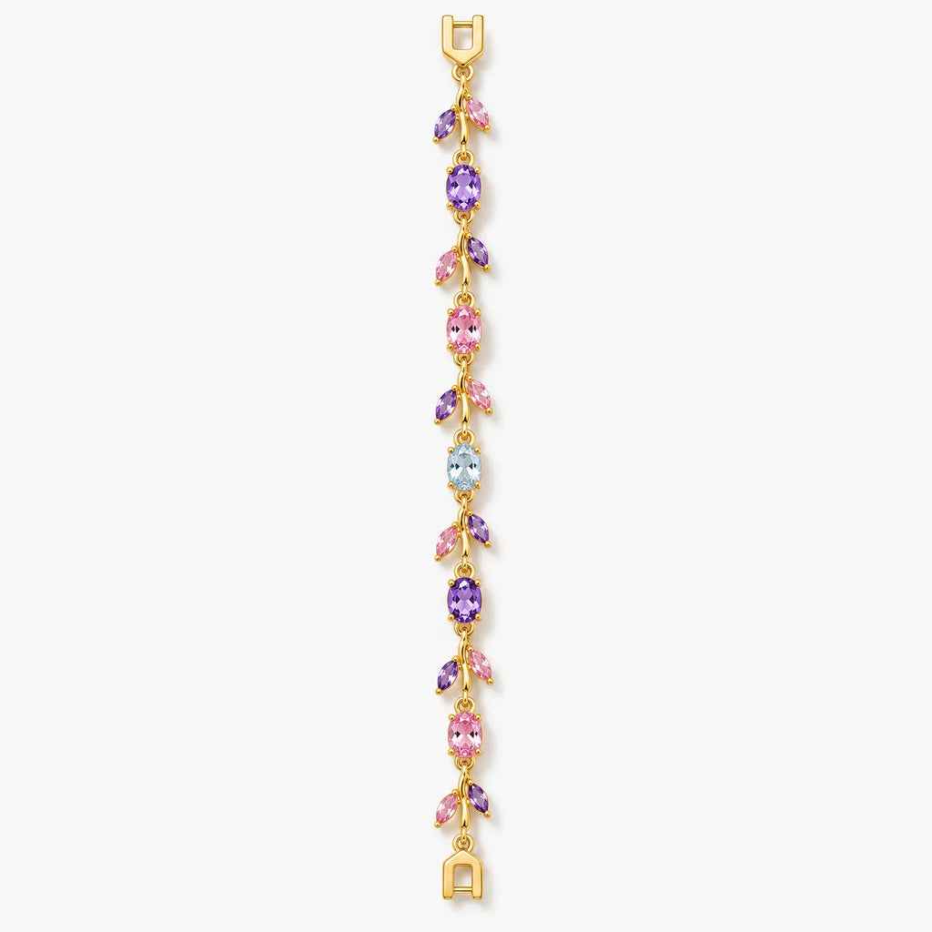 Lumevra - Unisex Everyday Tennis Bracelet With Stones Wearing It Solo For A Polished Everyday Look