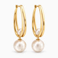 Luminelle - Double Hoop Dangle Drop Earrings Elevating Casual Everyday Outfits