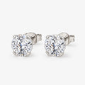 Luminique - Classic Solitaire Stud Earrings Wearing For Everyday Subtle Accent