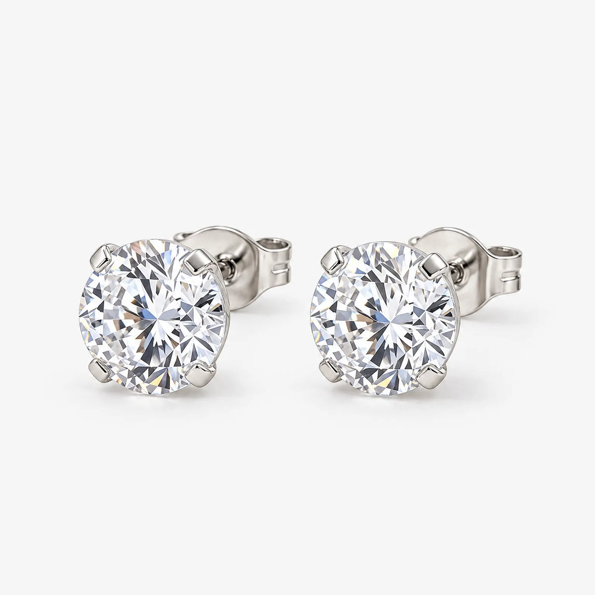 Luminique - Classic Solitaire Stud Earrings Wearing For Everyday Subtle Accent