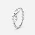 Lunavee - Infinity Knot Ring With Beaded Band Wearing As An Everyday Accessory
