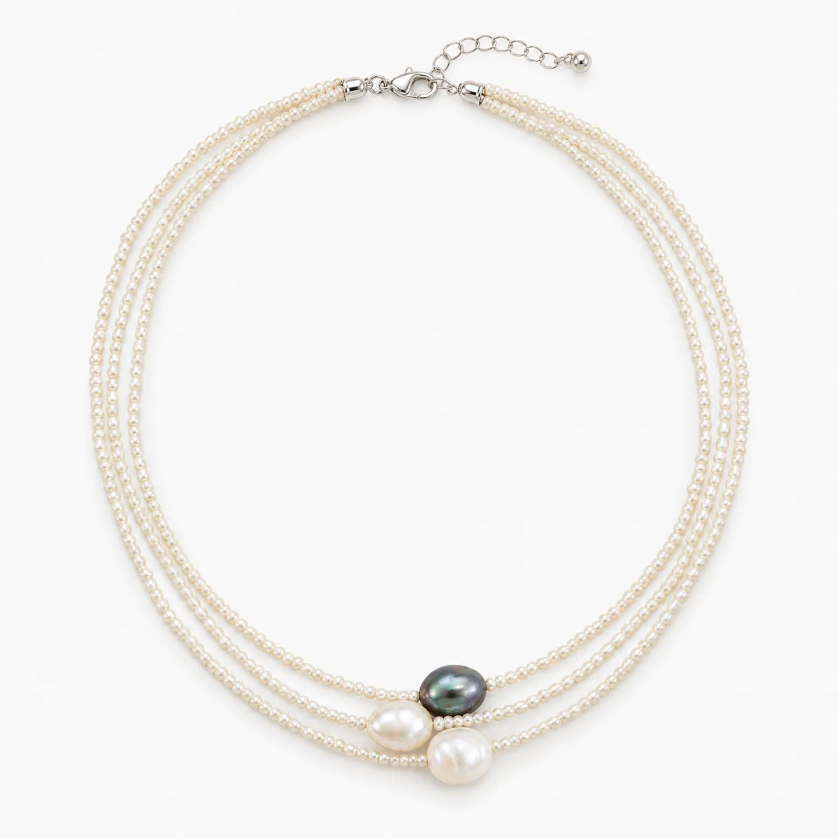 Lunerie - Layered Multi Strand Collar Necklace Elevate Simple Neckline Tops