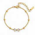 Lunevo - Delicate Chain Bow Charm Bracelet Dressing Up An Everyday Outfit With A Small Touch Of Detail