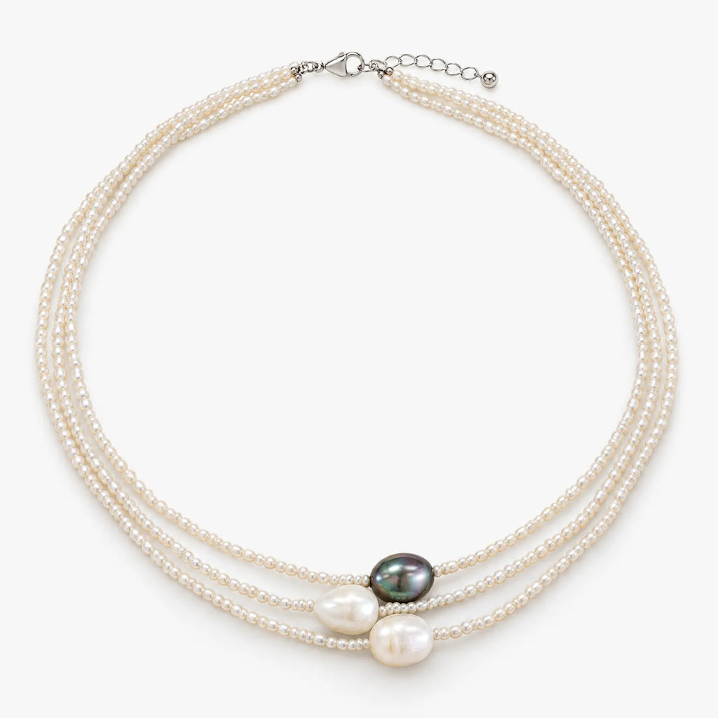 Lunovia - Layered Multi Strand Collar Necklace Elevating Open Necklines And Collars