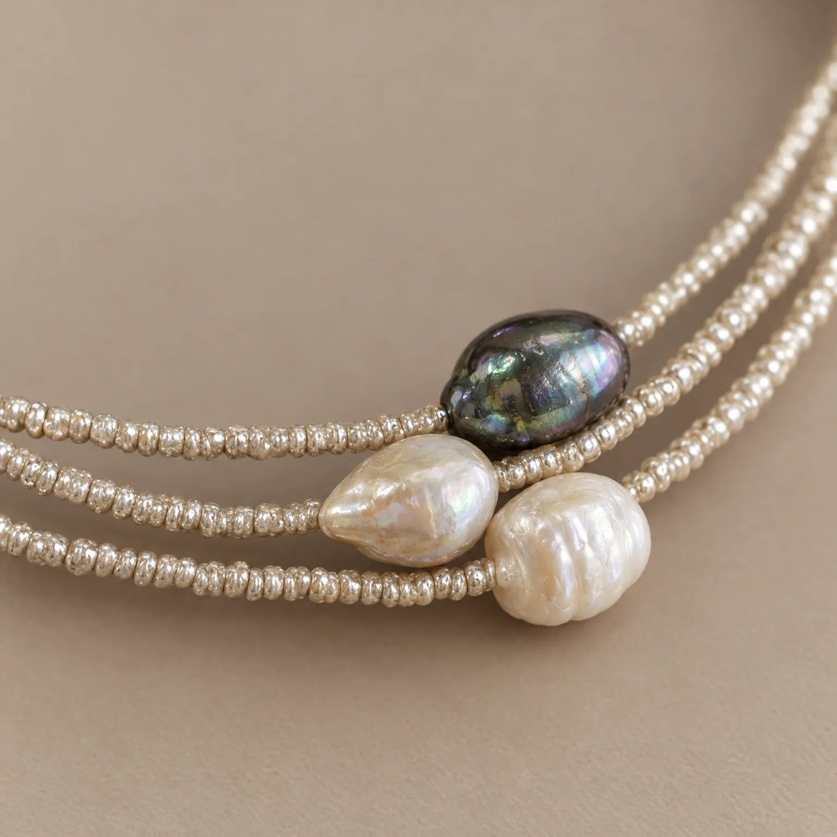 Lunovia - Layered Multi Strand Collar Necklace Elevating Open Necklines And Collars