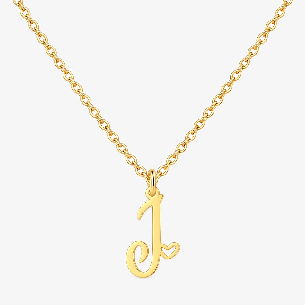 Merisol - Initial Pendant Necklace With Heart Detail Marking A Special Gift For Someone You Love