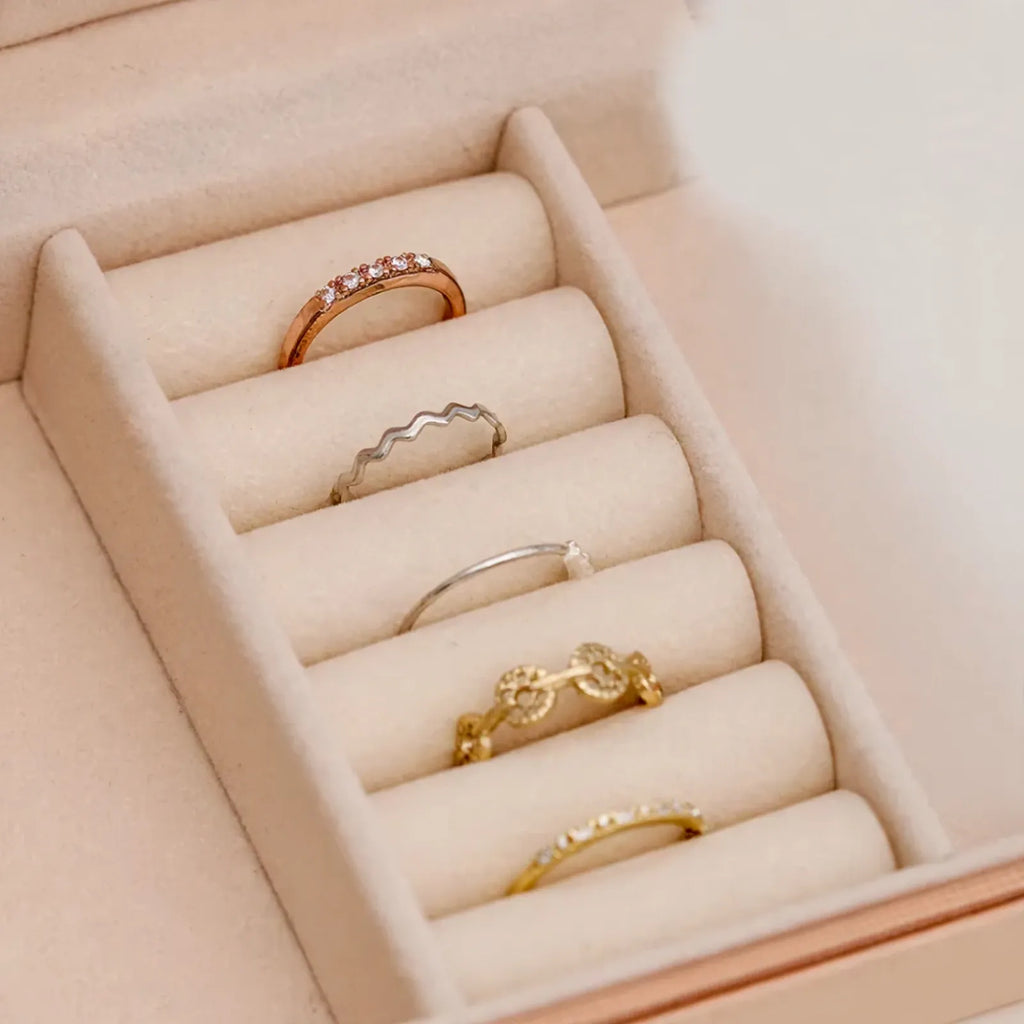 Merivo - Compact Travel Jewelry Box With Compartments Storing Rings, Necklaces, And Earrings At Home