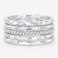 Mirelda - Five-Piece Stacking Ring Set Stacking Rings On One Finger Or Several For A Layered Look