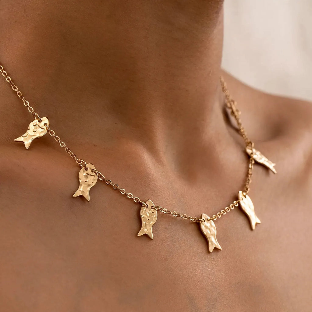 Mirelo - Fish Charm Necklace For Everyday Wear Adding A Bit Of Shine To Everyday Outfits