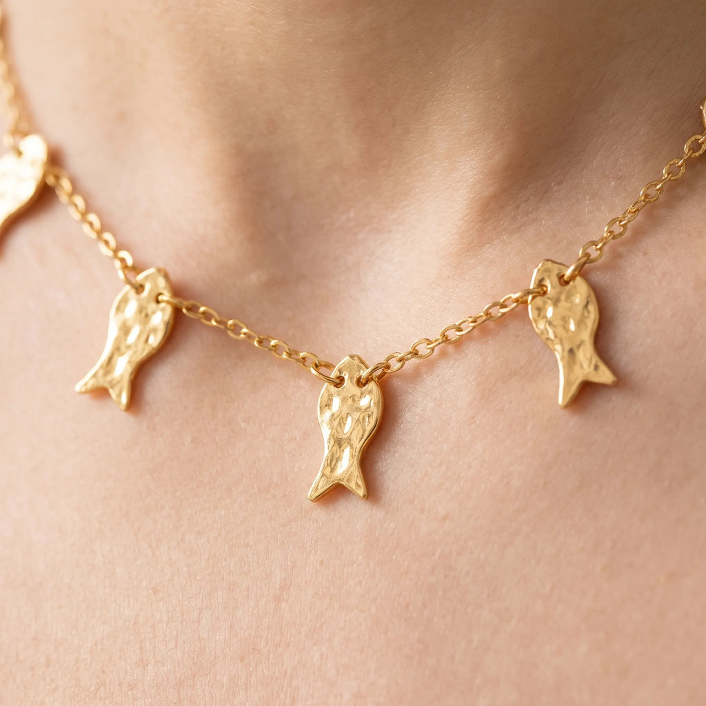 Mirelo - Fish Charm Necklace For Everyday Wear Adding A Bit Of Shine To Everyday Outfits